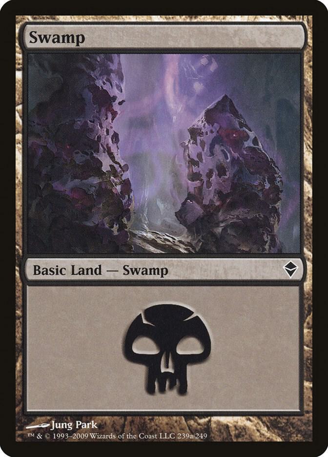 Swamp 239/249 (Zendikar)  | Good Games Modbury