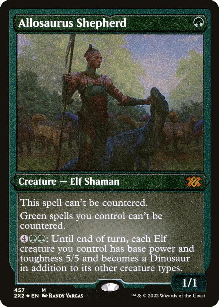 Allosaurus Shepherd Foil Etched 457 (Double Masters 2022)  - Foil | Good Games Modbury