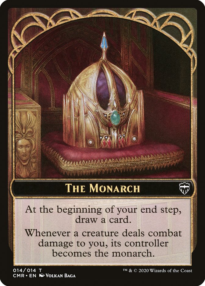 Golem // The Monarch Double-Sided Token [Commander Legends Tokens] | Good Games Modbury
