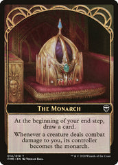 Golem // The Monarch Double-Sided Token [Commander Legends Tokens] | Good Games Modbury