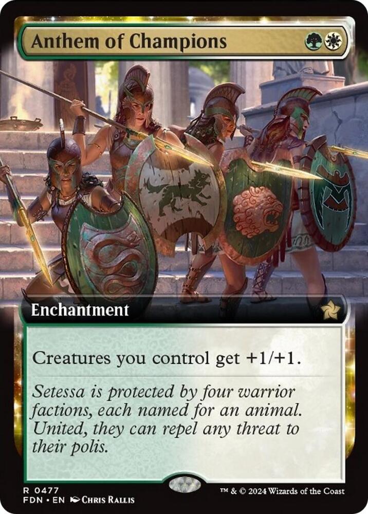 Anthem of Champions 477/291 (Foundations)  - Extended Art Foil | Good Games Modbury