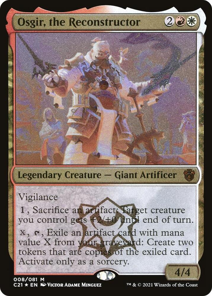 Osgir the Reconstructor Display Commander Thick Stock 8 (Commander 2021)  - Foil | Good Games Modbury