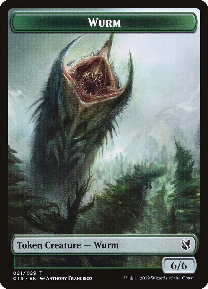 Beast (014) // Wurm Double-Sided Token [Commander 2019 Tokens] | Good Games Modbury