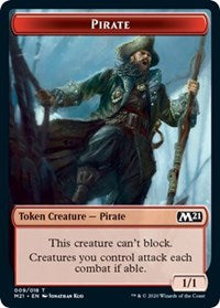 Pirate // Weird Double-Sided Token [Core Set 2021 Tokens] | Good Games Modbury