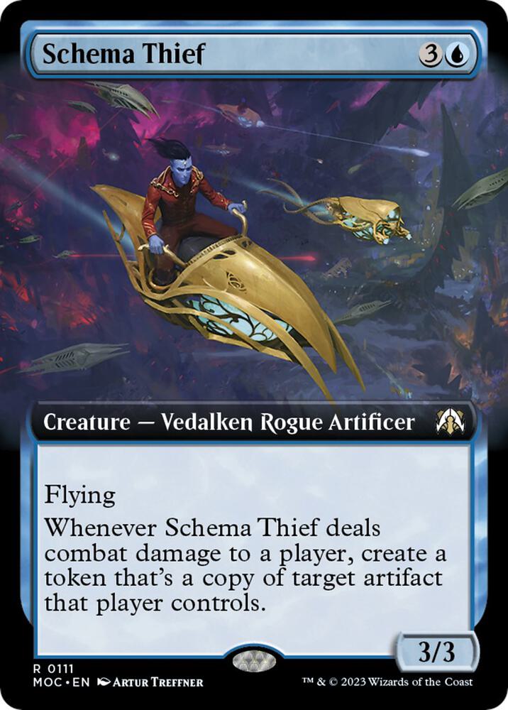 Schema Thief 111/444 (Commander: March of the Machine)  - Extended Art | Good Games Modbury
