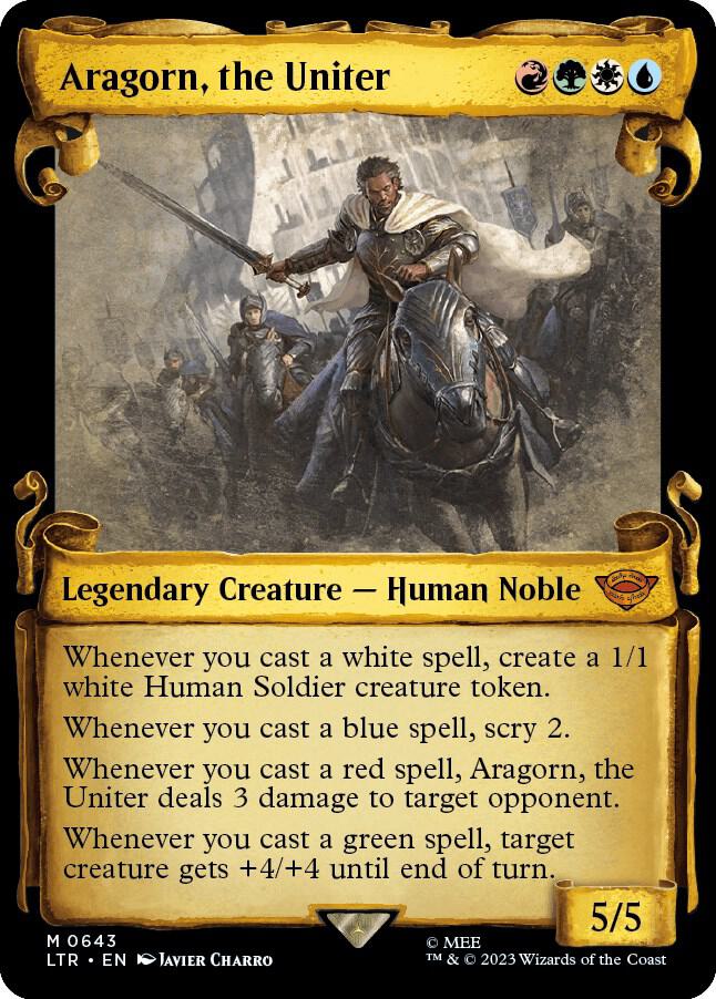 Aragorn, the Uniter 643 (Universes Beyond: The Lord of the Rings: Tales of Middle-earth)  - Showcase Scroll | Good Games Modbury