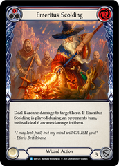 Emeritus Scolding (Red) [EVR125] (Everfest)  1st Edition Rainbow Foil | Good Games Modbury