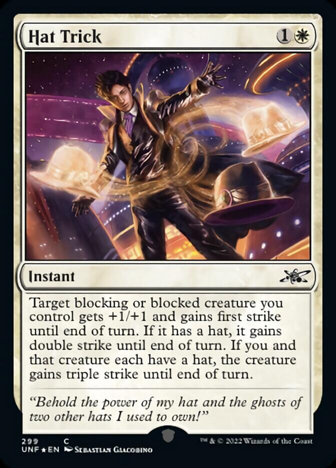 Hat Trick (Galaxy Foil) [Unfinity] | Good Games Modbury