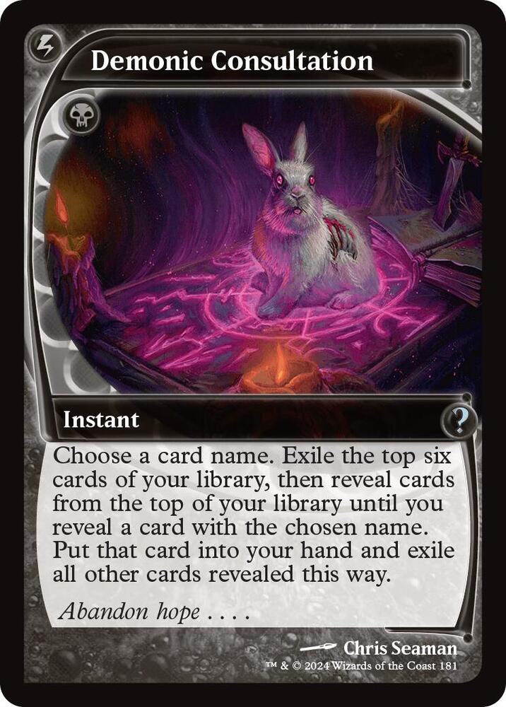 Demonic Consultation 181/390 (Mystery Booster 2)  - Future Sight Foil | Good Games Modbury