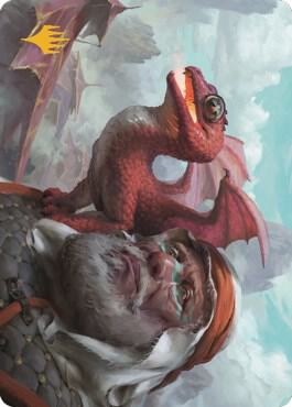 Dragon Whelp Art Card Gold Stamped Signature 29 (Art Series: Dominaria United)  | Good Games Modbury