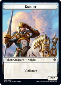 Knight // Food (15) Double-Sided Token [Throne of Eldraine Tokens] | Good Games Modbury