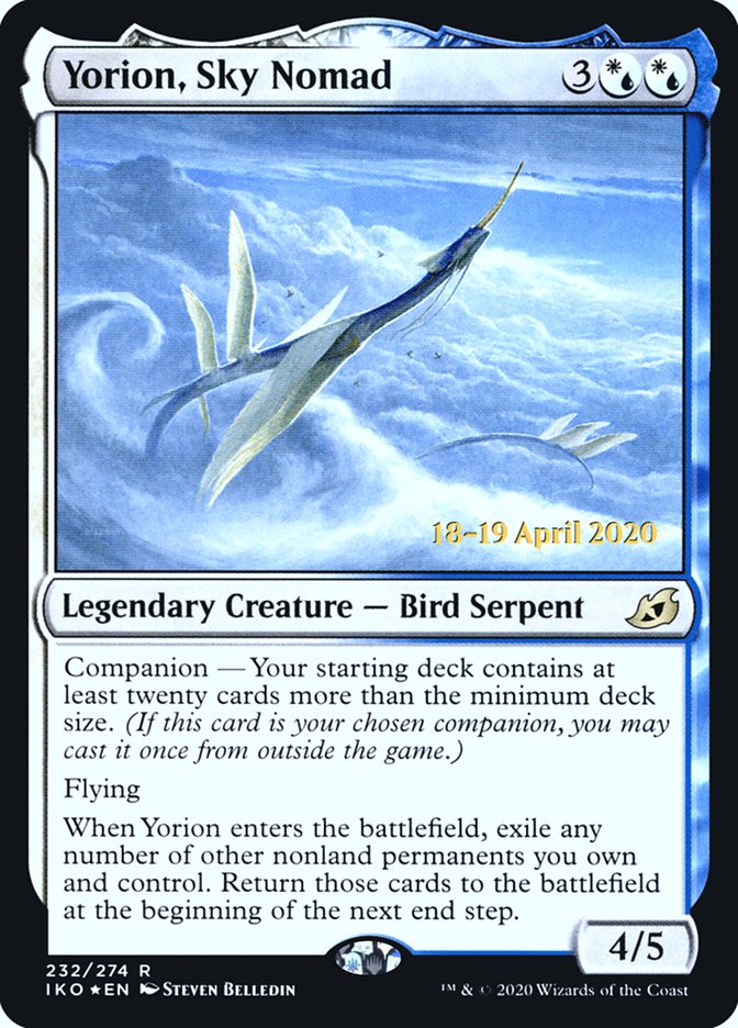 Yorion, Sky Nomad [Ikoria: Lair of Behemoths Prerelease Promos] | Good Games Modbury