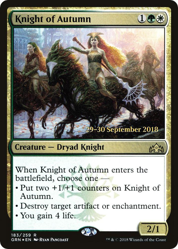 Knight of Autumn 183s/84 (Prerelease Cards)  - Foil | Good Games Modbury