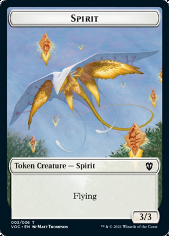 Spirit (003) // Thopter Double-Sided Token [Innistrad: Crimson Vow Commander Tokens] | Good Games Modbury