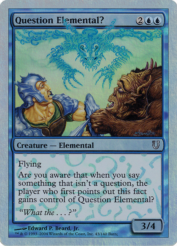 Question Elemental? (Alternate Foil) [Unhinged] | Good Games Modbury