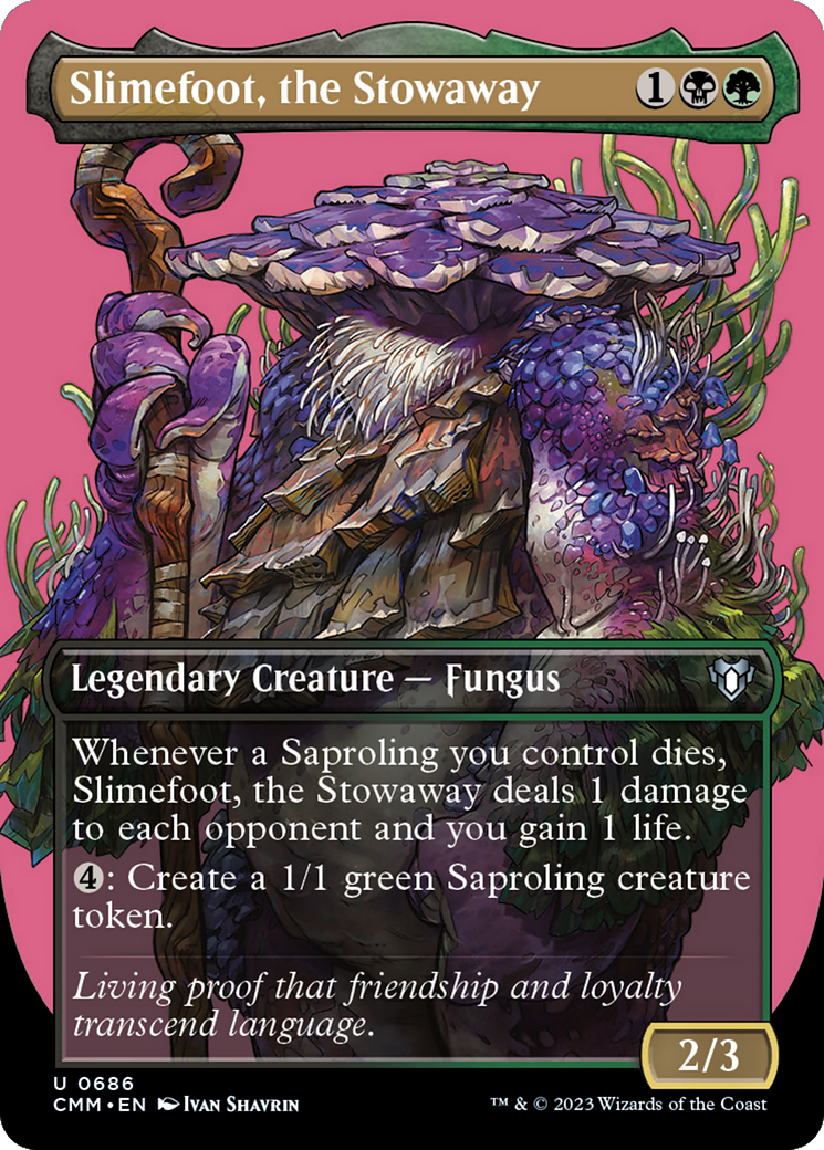 Slimefoot, the Stowaway (Borderless Profile) [Commander Masters] | Good Games Modbury