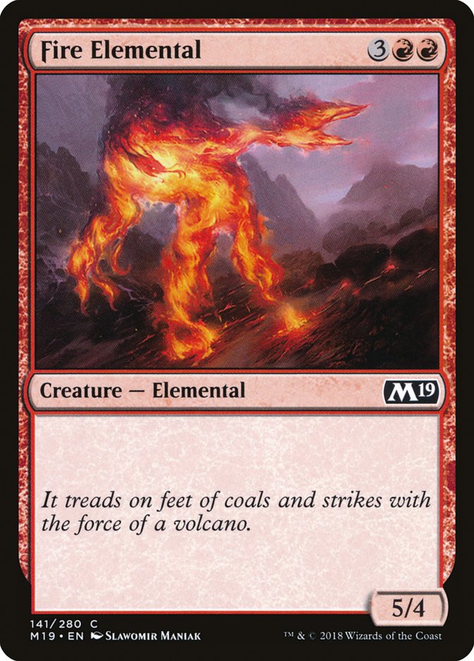 Fire Elemental [Core Set 2019] | Good Games Modbury