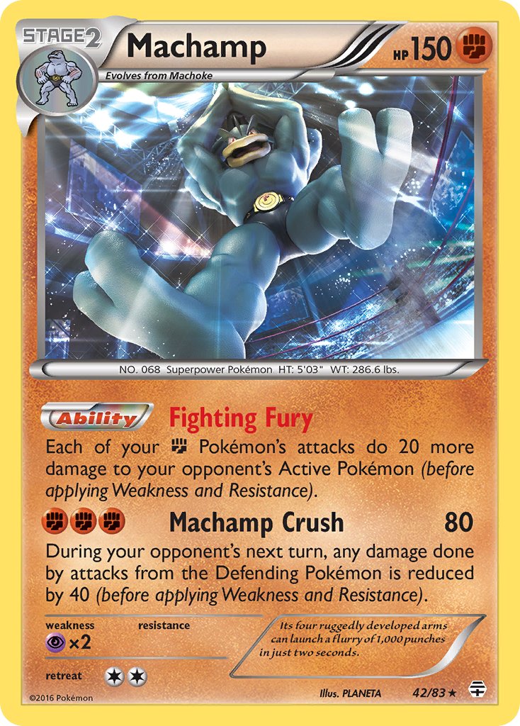 Machamp (42/83) (Theme Deck Exclusive) [XY: Furious Fists] | Good Games Modbury