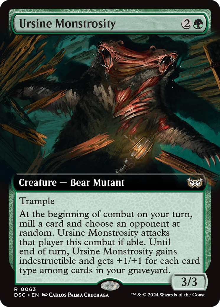 Ursine Monstrosity (Extended Art) [Duskmourn: House of Horror Commander] | Good Games Modbury