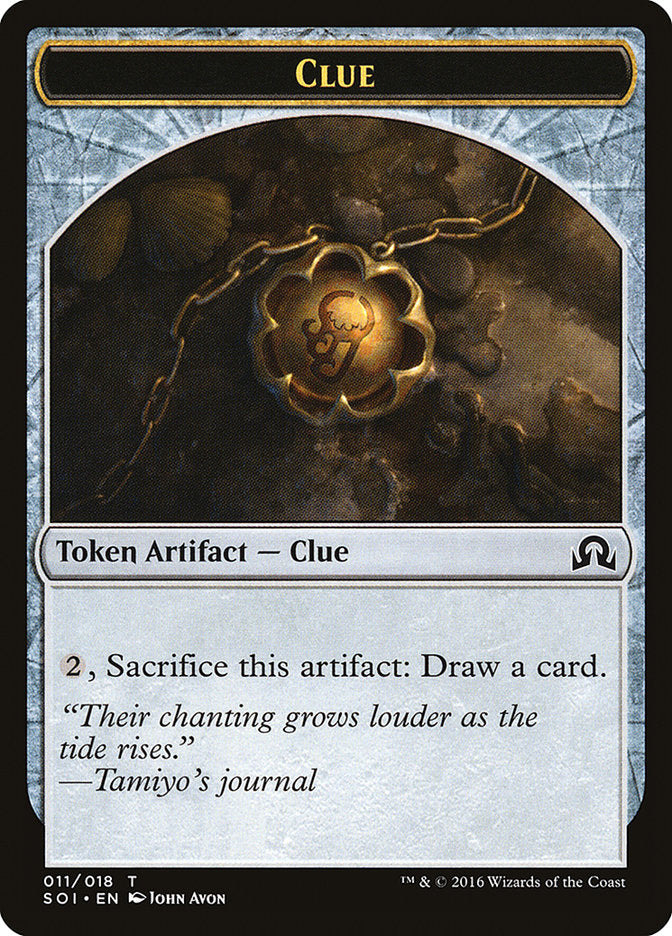 Clue Token (011/018) [Shadows over Innistrad Tokens] | Good Games Modbury