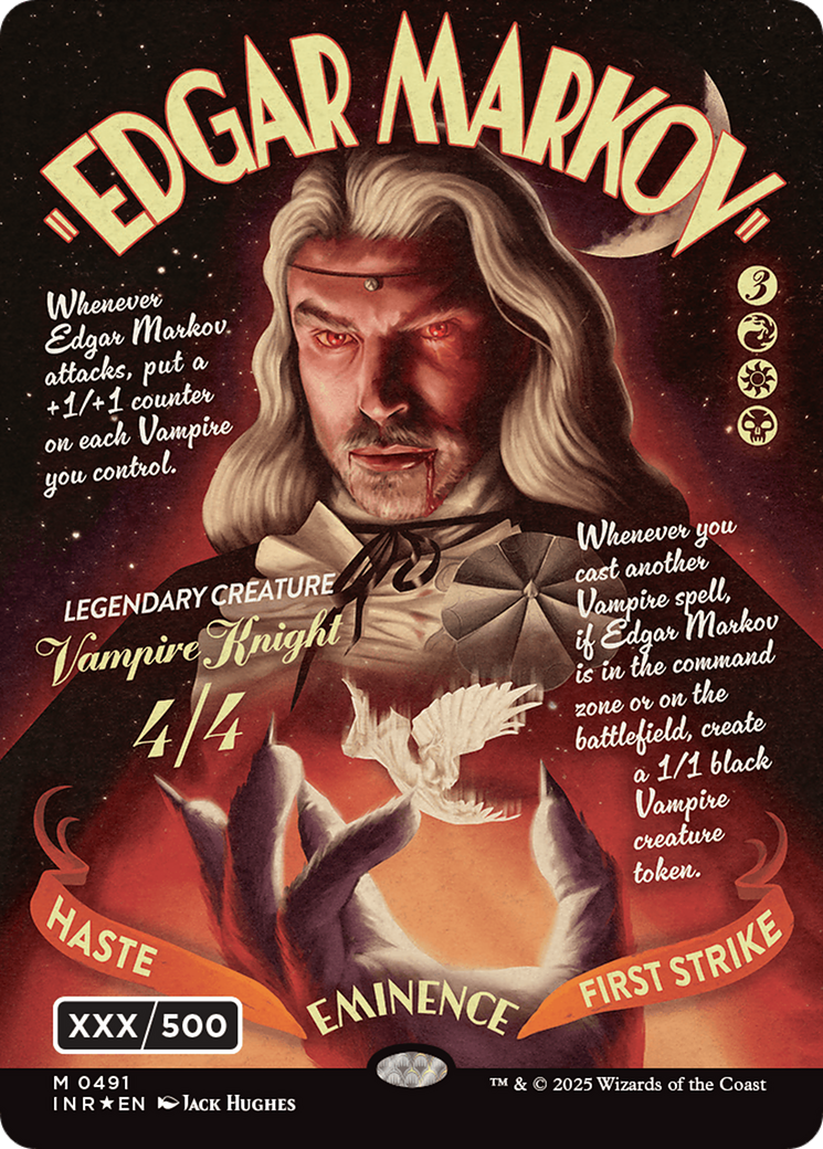 Edgar Markov (Showcase) (Serial Numbered) (Double Rainbow Foil) [Innistrad Remastered] | Good Games Modbury