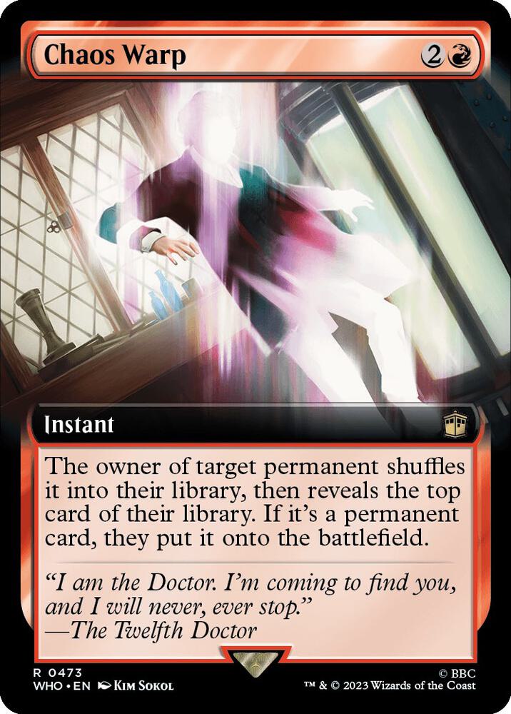Chaos Warp 473/331 (Universes Beyond: Doctor Who)  - Extended Art Foil | Good Games Modbury