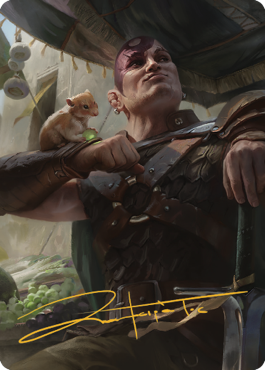 Minsc & Boo, Timeless Heroes Art Card (38) (Gold-Stamped Signature) [Commander Legends: Battle for Baldur's Gate Art Series] | Good Games Modbury