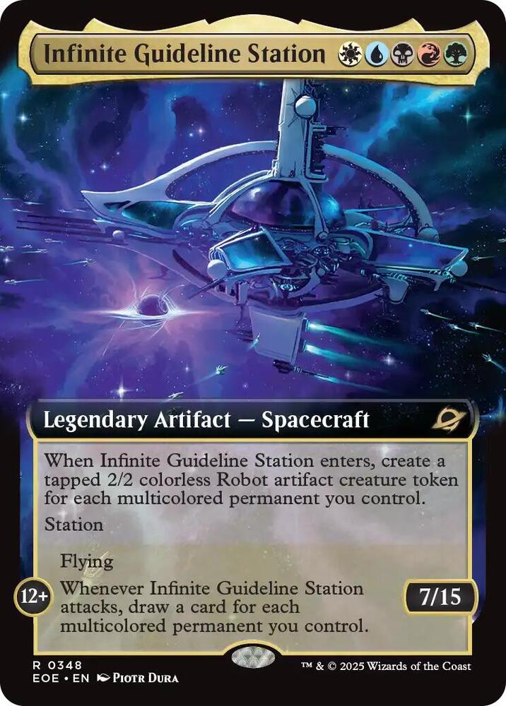 Infinite Guideline Station 348 (Edge of Eternities)  - Extended Art Foil | Good Games Modbury