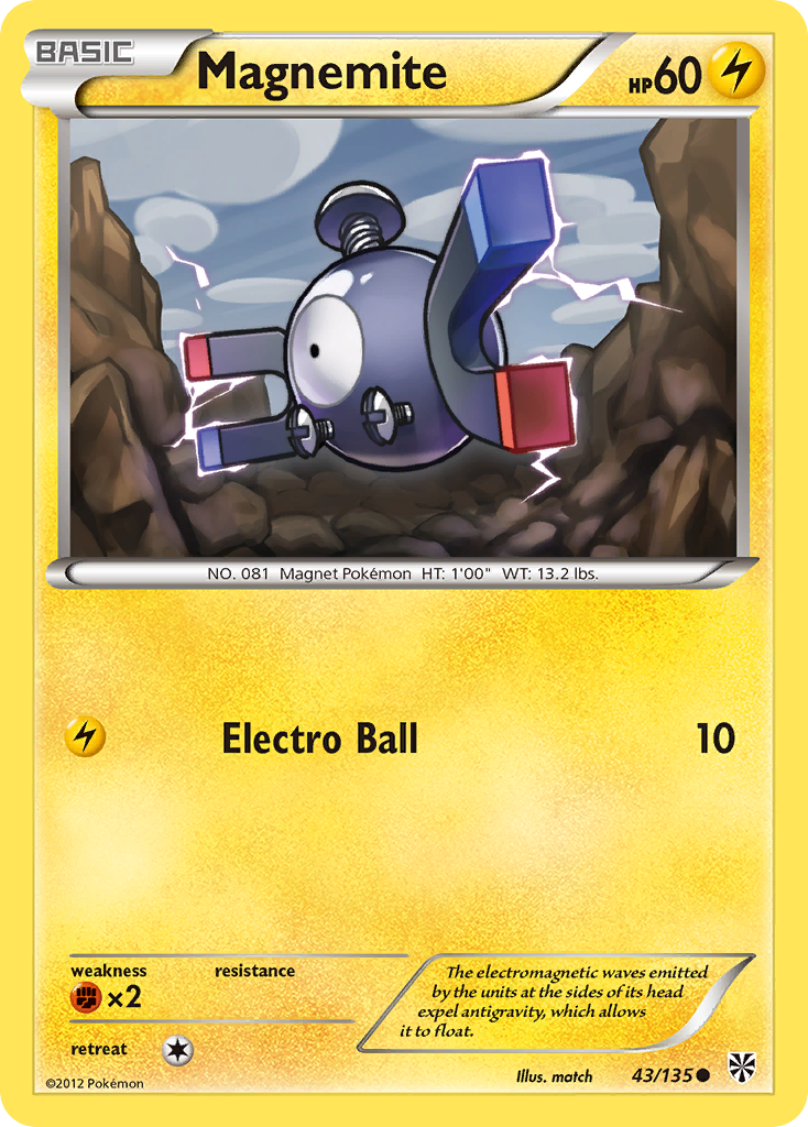 Magnemite (43/135) [Black & White: Plasma Storm] | Good Games Modbury