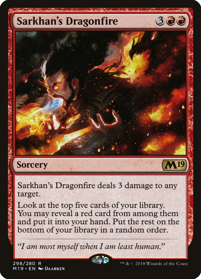 Sarkhan's Dragonfire [Core Set 2019] | Good Games Modbury
