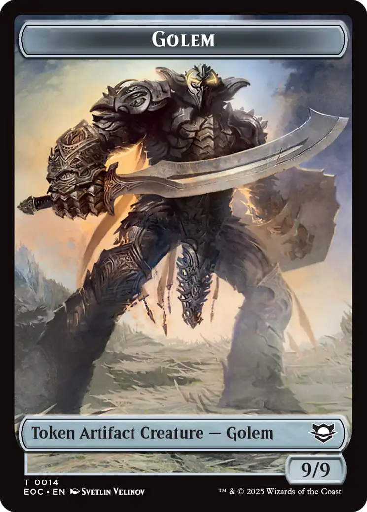 Golem (0012) // Golem (0014) Double-Sided Token [Edge of Eternities Tokens] | Good Games Modbury