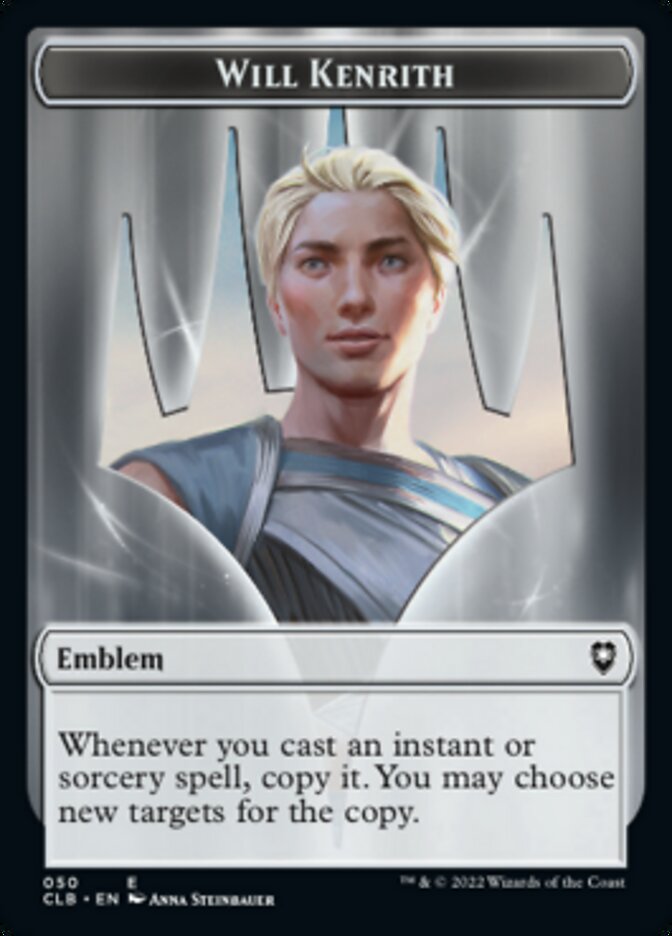 Will Kenrith Emblem // Copy Double-Sided Token [Commander Legends: Battle for Baldur's Gate Tokens] | Good Games Modbury