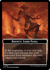 Bounty: Lord Fajjal // Bounty Rules Double-Sided Token [Outlaws of Thunder Junction Commander Tokens] | Good Games Modbury