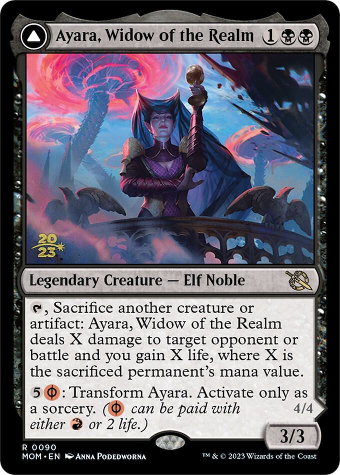 Ayara, Widow of the Realm // Ayara, Furnace Queen 90s/162 (Prerelease Cards)  - PreRelease Foil | Good Games Modbury