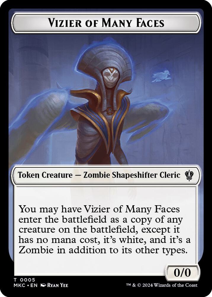 Vizier of Many Faces Zombie Double Sided Token 5 // 11 (Commander: Murders at Karlov Manor)  | Good Games Modbury