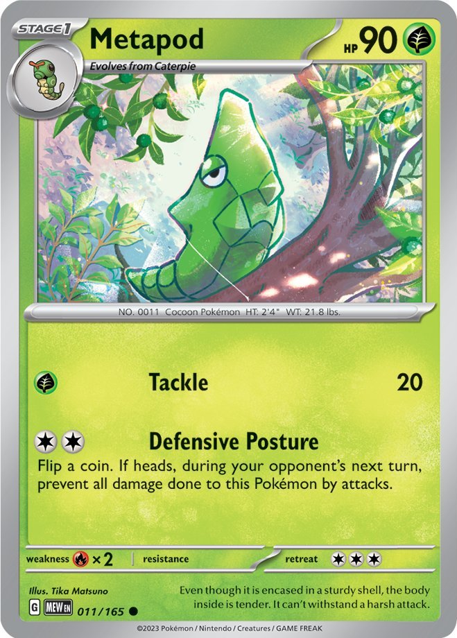 Metapod (011/165) [Scarlet & Violet: 151] | Good Games Modbury