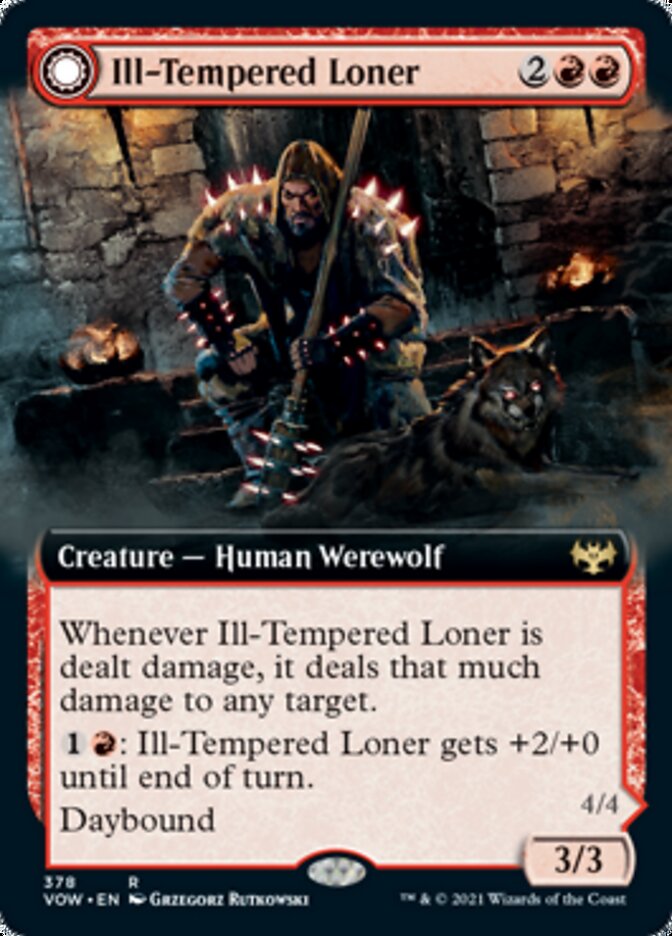 Ill-Tempered Loner // Howlpack Avenger (Extended Art) [Innistrad: Crimson Vow] | Good Games Modbury