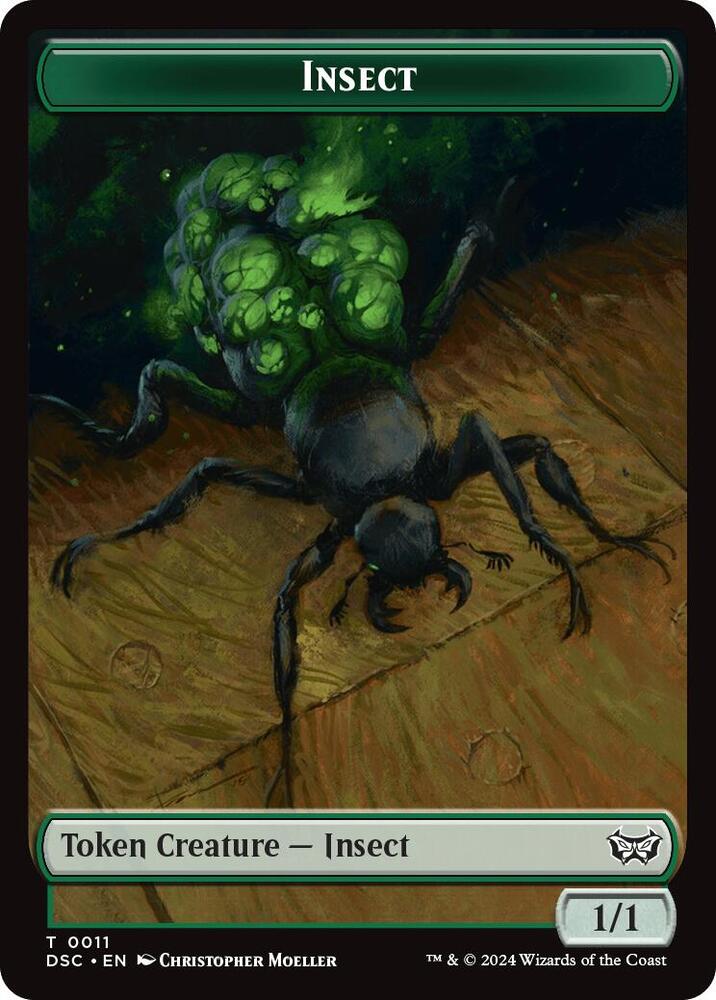 Insect 0011 Shapeshifter Double Sided Token 11 // 1 (Commander: Duskmourn: House of Horror)  | Good Games Modbury