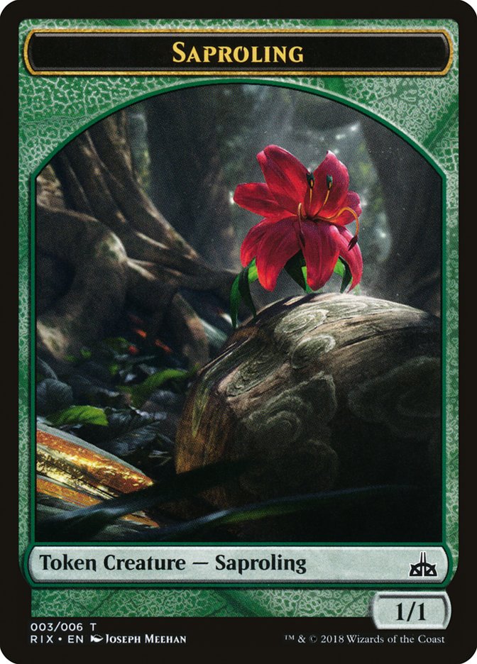 Saproling Token [Rivals of Ixalan Tokens] | Good Games Modbury