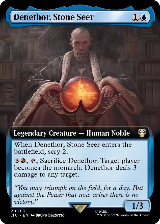 Denethor, Stone Seer 103 (Commander: The Lord of the Rings: Tales of Middle-earth)  - Extended Art | Good Games Modbury