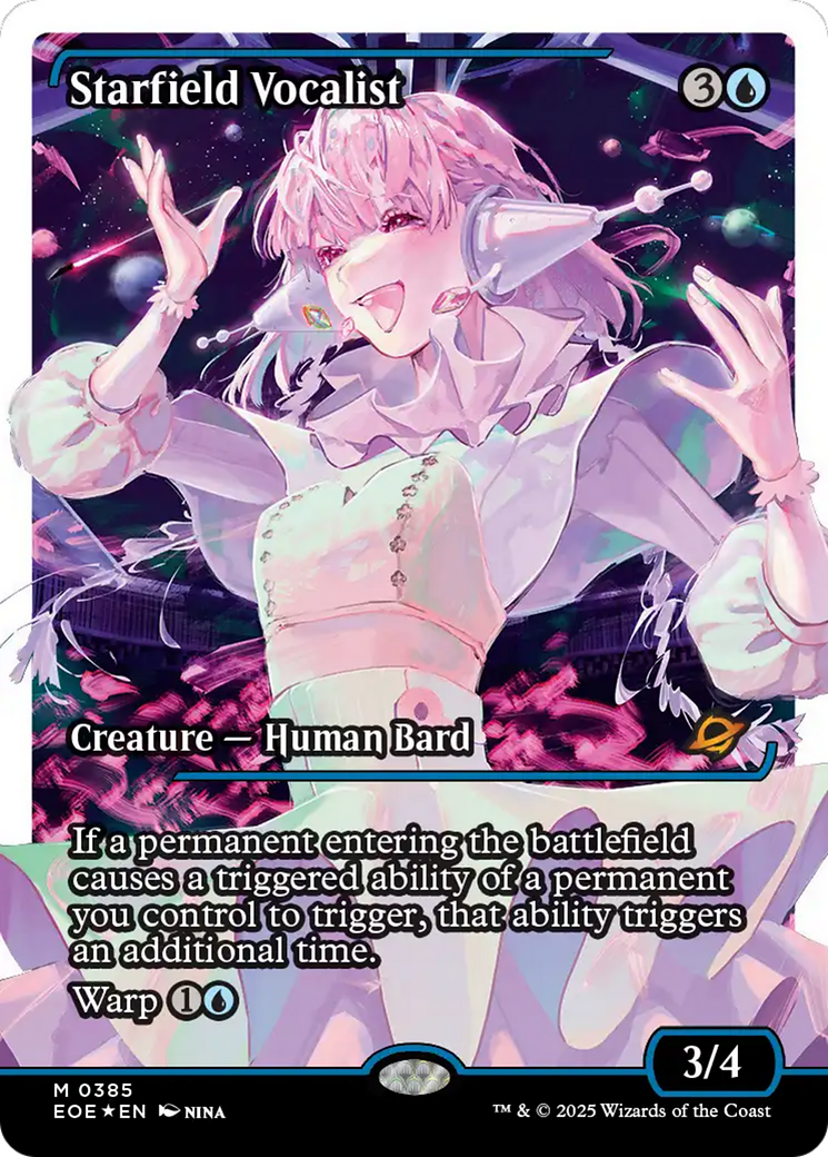 Starfield Vocalist (Showcase) (Fracture Foil) [Edge of Eternities] | Good Games Modbury