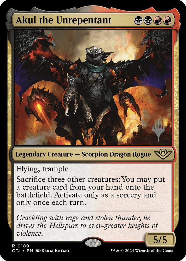 Akul the Unrepentant 189 (Promo Pack: Outlaws of Thunder Junction)  - Foil | Good Games Modbury