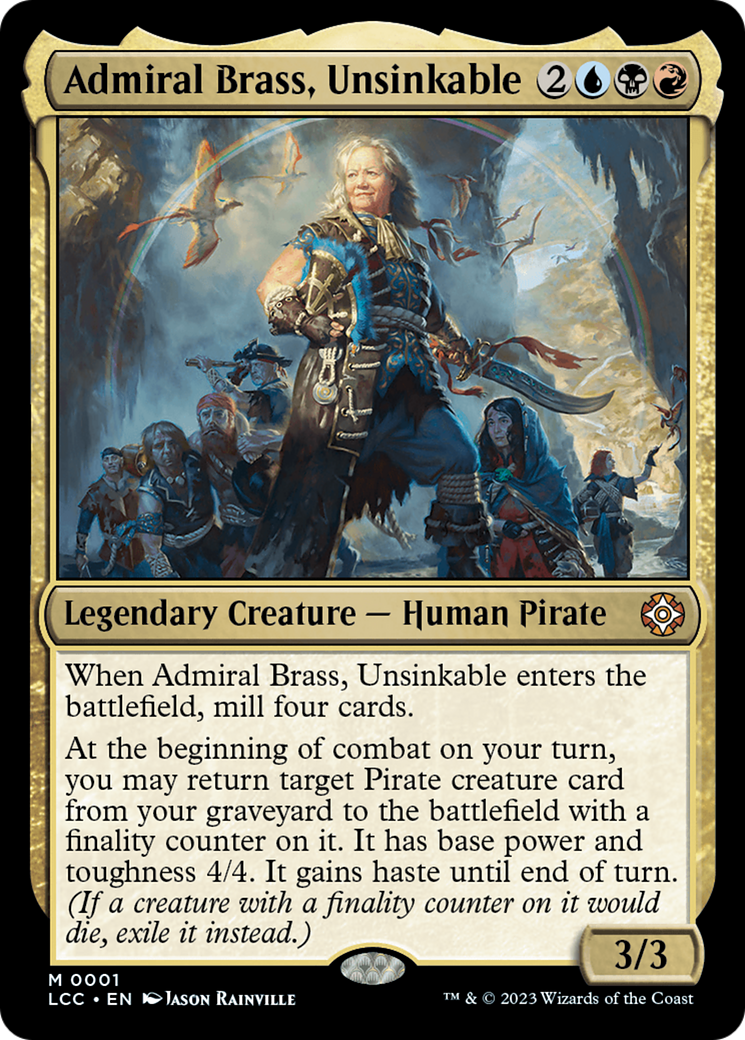 Admiral Brass, Unsinkable (Display Commander) [The Lost Caverns of Ixalan Commander] | Good Games Modbury