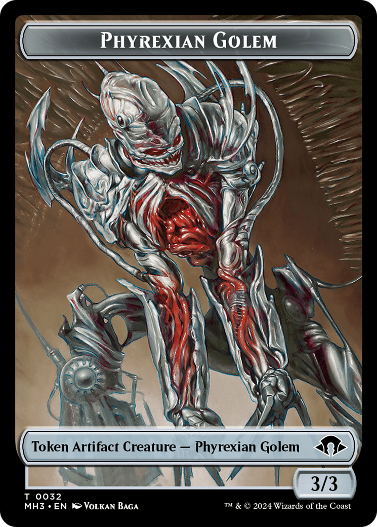 Eldrazi Spawn // Phyrexian Golem Double-Sided Token [Modern Horizons 3 Tokens] | Good Games Modbury