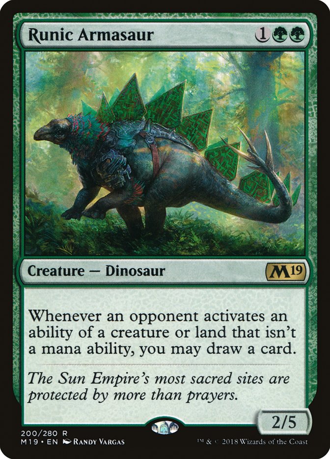 Runic Armasaur [Core Set 2019] | Good Games Modbury