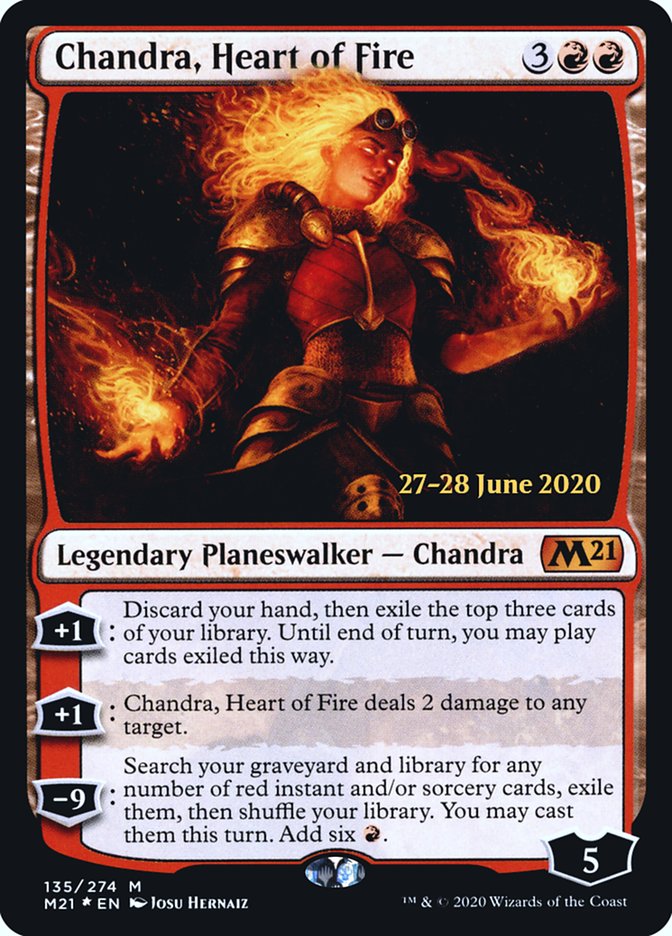 Chandra, Heart of Fire [Core Set 2021 Prerelease Promos] | Good Games Modbury