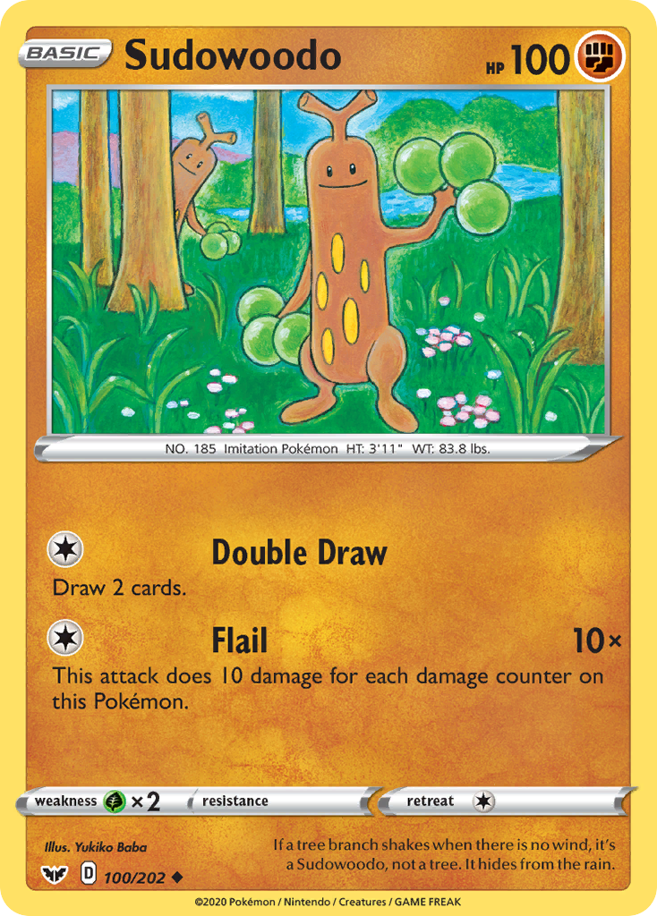 Sudowoodo (100/202) [Sword & Shield: Base Set] | Good Games Modbury