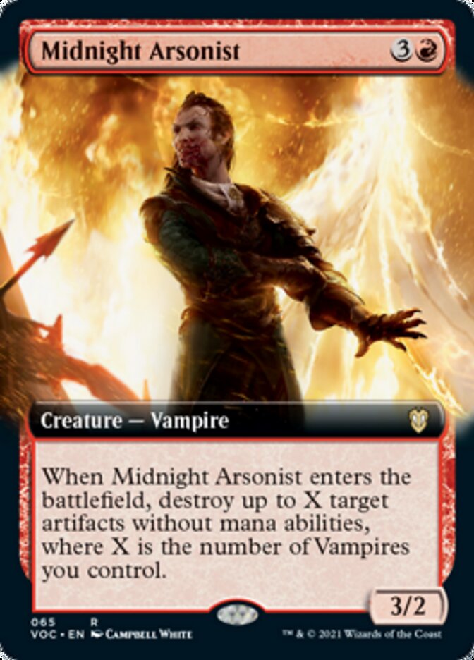 Midnight Arsonist (Extended Art) [Innistrad: Crimson Vow Commander] | Good Games Modbury