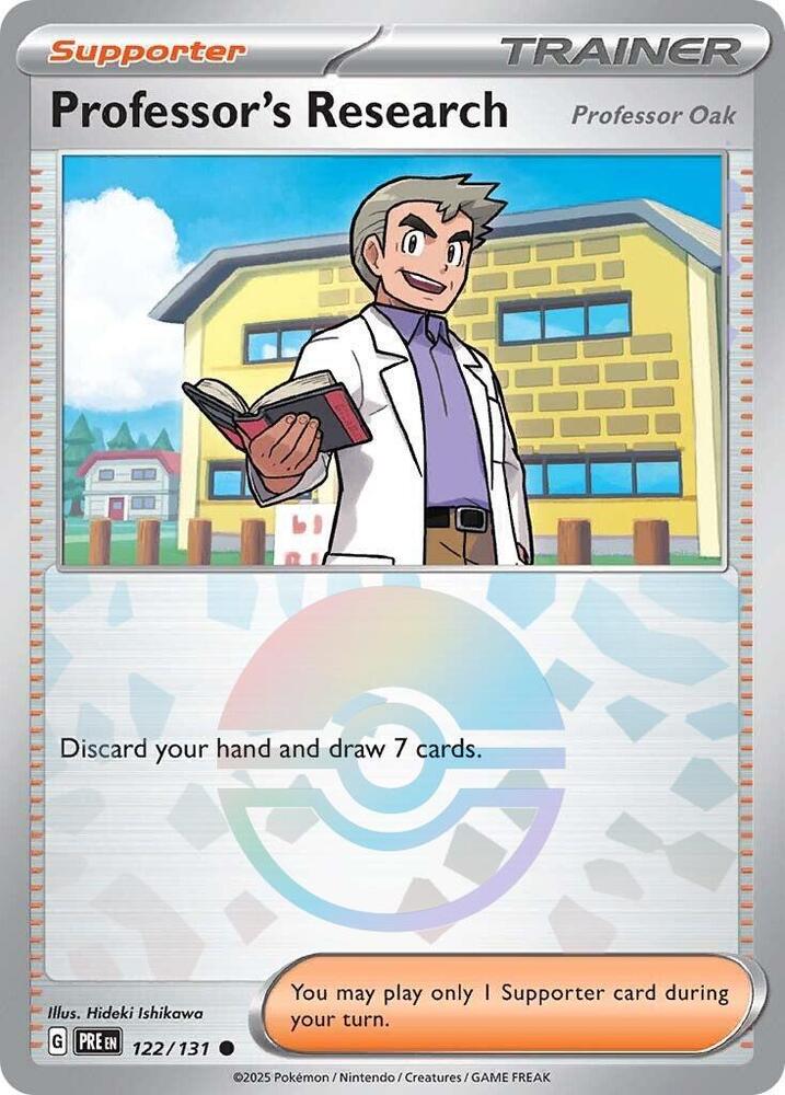 Professor's Research (122/131) [Professor Oak] (Poke Ball Pattern) [Scarlet & Violet: Prismatic Evolutions] | Good Games Modbury