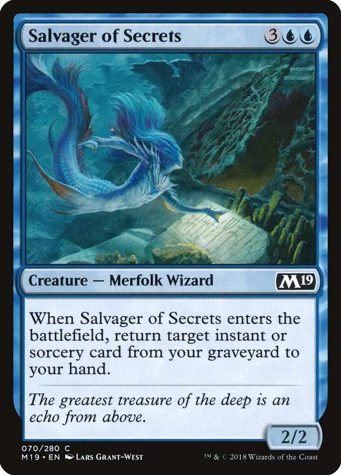 Salvager of Secrets [Core Set 2019] | Good Games Modbury